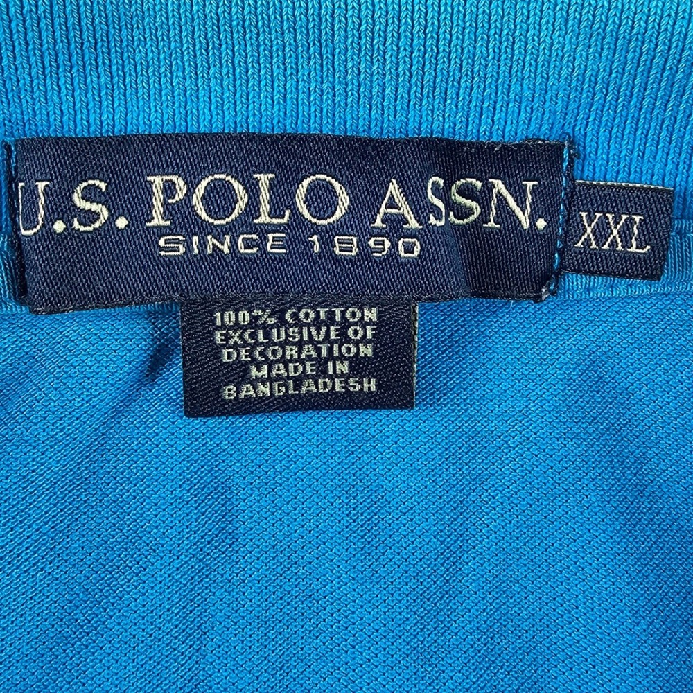 US Polo Assn Short Sleeve Polo Shirt Mens Size XXL Blue Classic‎ Fit - Picture 9 of 10